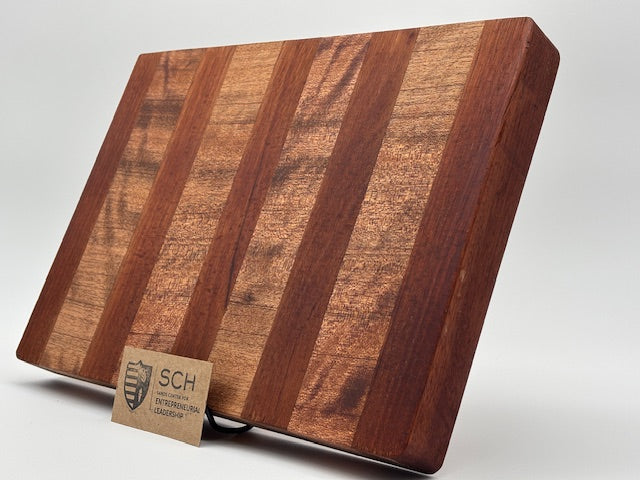 Mahogany and Oak Cutting Board (15 x 11 x 2)